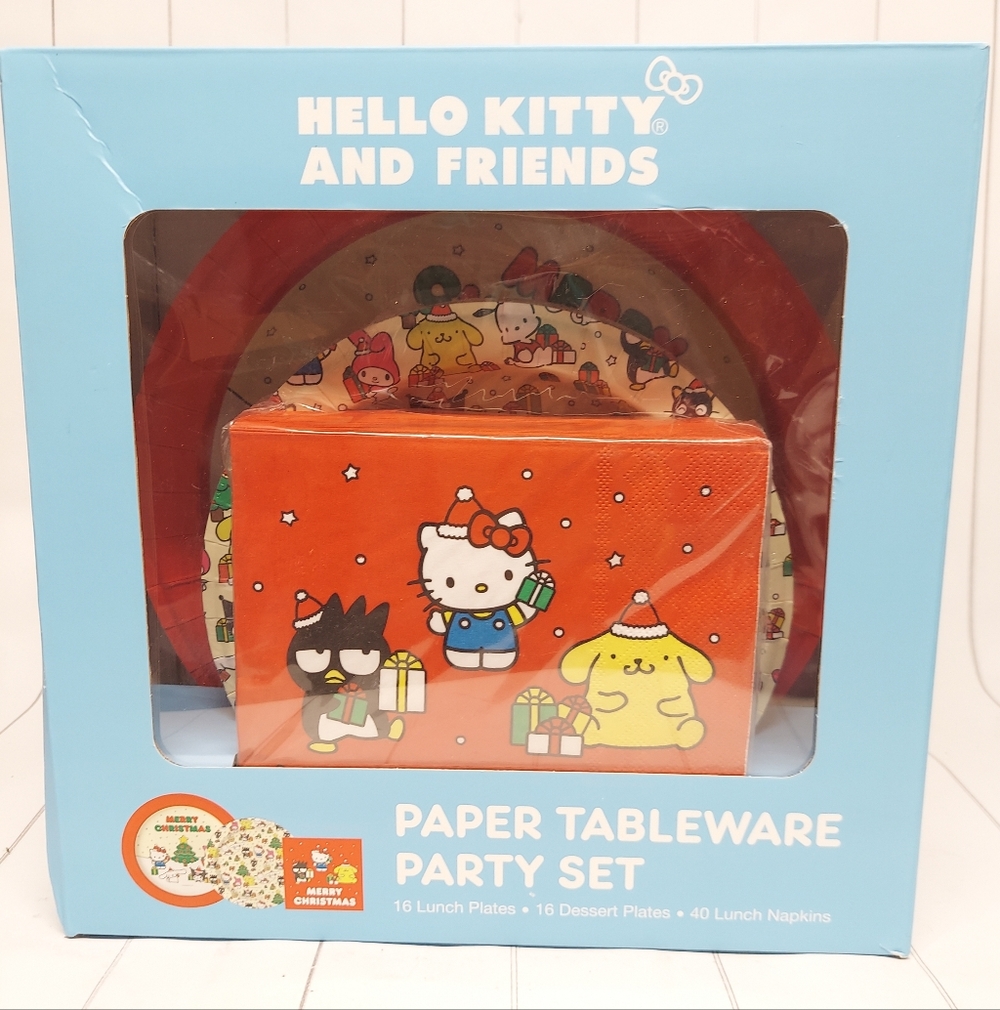 Hello Kitty and Friends Paper Tableware Party Set Merry Christmas